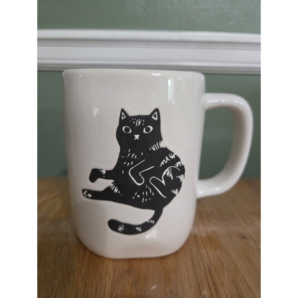 Rae Dunn Cat Double-Sided Mug "the Purr-fect Brew" - NEW